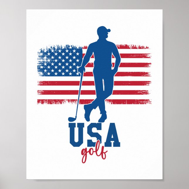 Patriotic Golf USA Poster (Front)