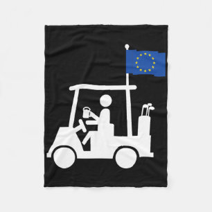 Patriotic Golf Wear Eu Golf Cart European Flag Fleece Blanket