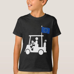 Patriotic Golf Wear Eu Golf Cart European Flag T-Shirt