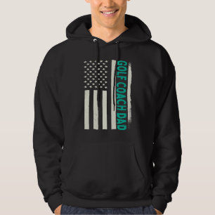 Patriotic Golfing Player Golfer  Golf Coach Dad Hoodie