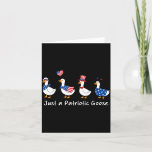 Patriotic Goose 250th Anniversary Funny Usa Duck Card