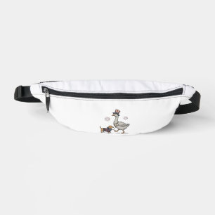 Patriotic Goose and Dachshund Vintage Shirt Design Bum Bags