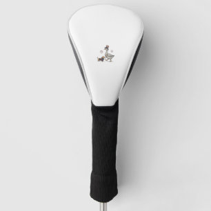 Patriotic Goose and Dachshund Vintage Shirt Design Golf Head Cover