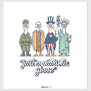 Patriotic Goose Lineup Vintage Vector Shirt_1