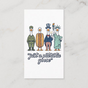 Patriotic Goose Lineup Vintage Vector Shirt_1 Business Card
