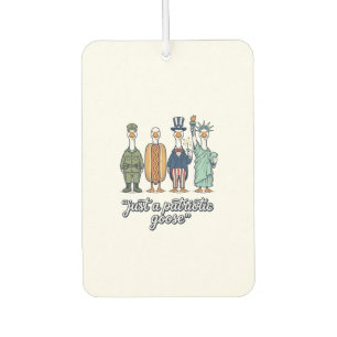 Patriotic Goose Lineup Vintage Vector Shirt_1 Car Air Freshener