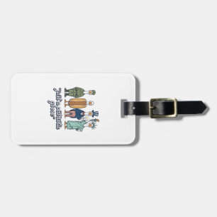 Patriotic Goose Lineup Vintage Vector Shirt_1 Luggage Tag