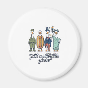 Patriotic Goose Lineup Vintage Vector Shirt_1 Magnet