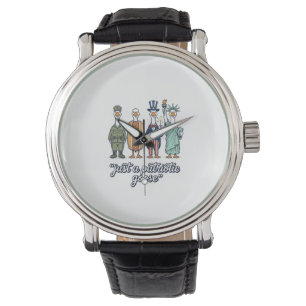 Patriotic Goose Lineup Vintage Vector Shirt_1 Watch