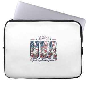 Patriotic Goose USA Vintage Fourth of July Shirt ( Laptop Sleeve