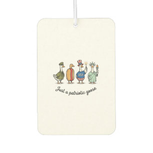 Patriotic Goose Vintage Engraving Funny USA Shirt  Car Air Freshener