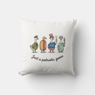 Patriotic Goose Vintage Engraving Funny USA Shirt  Cushion