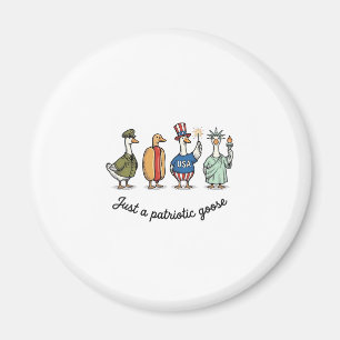 Patriotic Goose Vintage Engraving Funny USA Shirt Magnet
