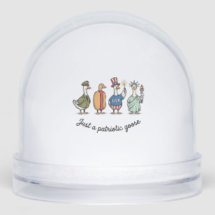 Patriotic Goose Vintage Engraving Funny USA Shirt  Snowglobe