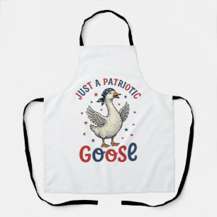 Patriotic Goose Vintage Fourth of July Shirt Desig Apron