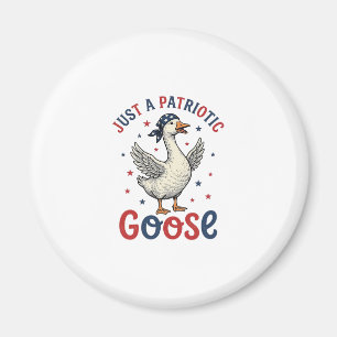 Patriotic Goose Vintage Fourth of July Shirt Desig Magnet