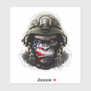 Patriotic Gorilla Face