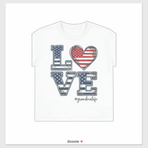 Patriotic Grandma Life Love Vintage Shirt Design_1
