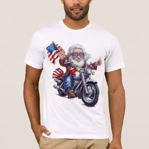PATRIOTIC GRANDPA RIDING A MOTORCYCLE T-Shirt