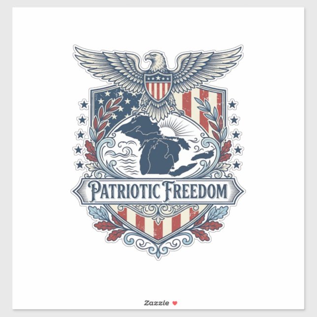 Patriotic Great Lakes Pride Vector Graphic Tee_1 (Sheet)