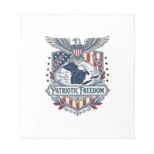 Patriotic Great Lakes Pride Vector Graphic Tee_1 Notepad