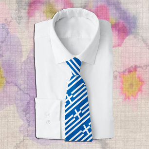 Patriotic Greece Tie, Elegant Greek Flag Tie