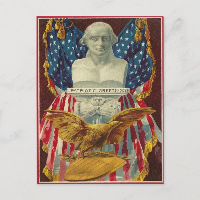 Patriotic Greetings Postcard (Front)