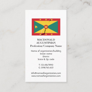 Patriotic   GRENADA FLAG   Photo Business Card