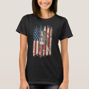 Patriotic Greyhound American Flag Dog Men Women T-Shirt