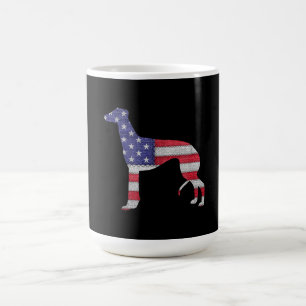 patriotic greyhound american flag embroidery coffee mug