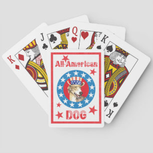 Patriotic Greyhound Playing Cards