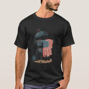 Patriotic Grilling BBQ Utensil US Flag Pitmaster B T-Shirt