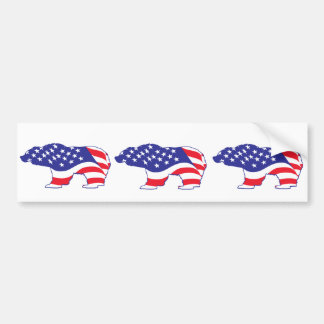Patriotic-Grizzly Bumper Sticker