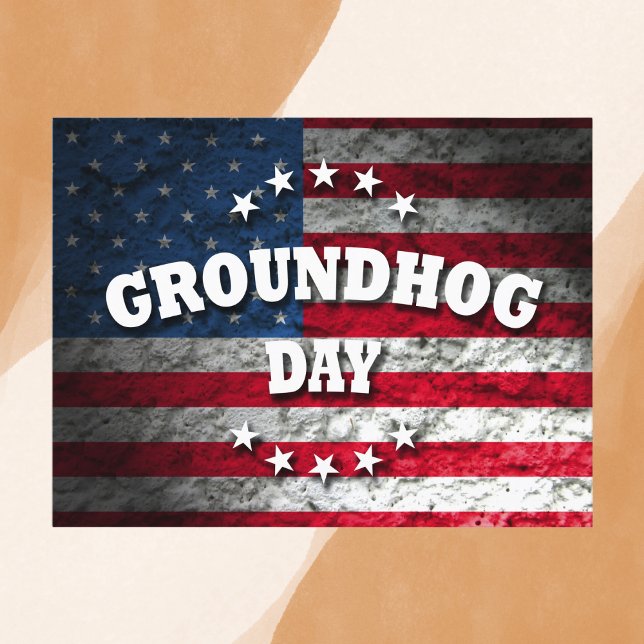 Patriotic Groundhog Day Postcard (Creator Uploaded)