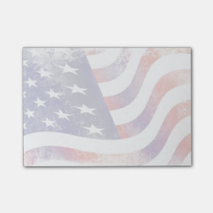 Patriotic Grunge Style Faded American Flag Post-it Notes