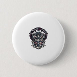 Patriotic Guardian Mask Freedom Military Inspired  6 Cm Round Badge