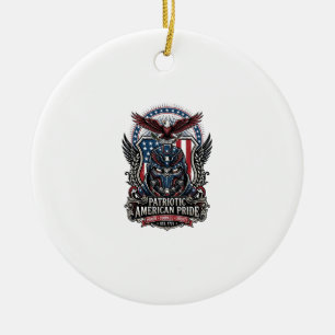 Patriotic Guardian Mask Freedom Military Inspired Ceramic Tree Decoration