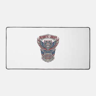 Patriotic Guardian Mask Freedom Military Inspired  Desk Mat