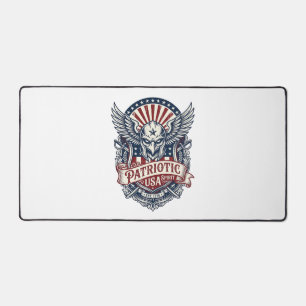 Patriotic Guardian Mask Freedom Military Inspired  Desk Mat