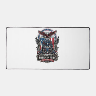 Patriotic Guardian Mask Freedom Military Inspired  Desk Mat