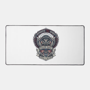 Patriotic Guardian Mask Freedom Military Inspired  Desk Mat