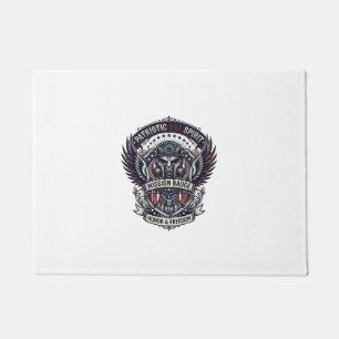 Patriotic Guardian Mask Freedom Military Inspired Doormat