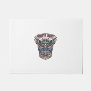 Patriotic Guardian Mask Freedom Military Inspired Doormat