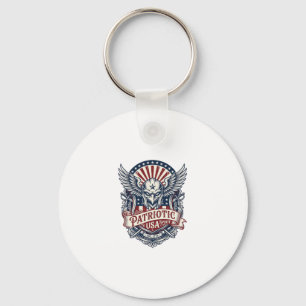 Patriotic Guardian Mask Freedom Military Inspired Key Ring