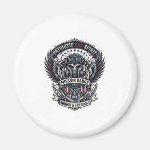 Patriotic Guardian Mask Freedom Military Inspired Magnet