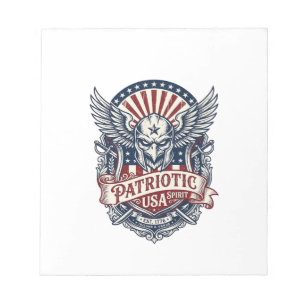 Patriotic Guardian Mask Freedom Military Inspired Notepad