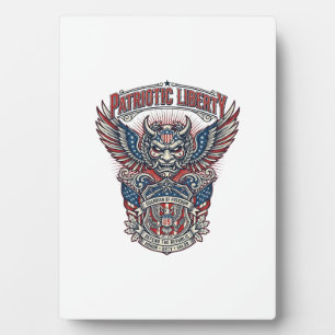 Patriotic Guardian Mask Freedom Military Inspired Plaque