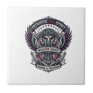 Patriotic Guardian Mask Freedom Military Inspired  Tile
