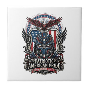 Patriotic Guardian Mask Freedom Military Inspired  Tile