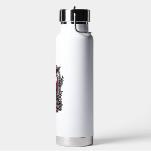 Patriotic Guardian Mask Freedom Military Inspired Water Bottle